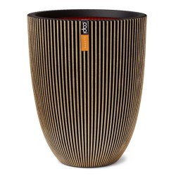 Capi Vaso Elegante Groove 46x58 cm Nero e Oro