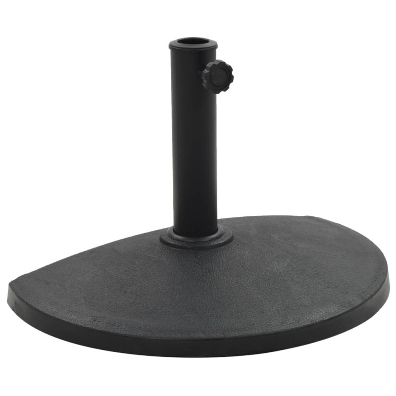 Base per Parasole Semicircolare in Poliresina 9 kg Nero