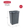 Curver Set di Cesti Portabiancheria Coperchio Style 2x60 L Antracite