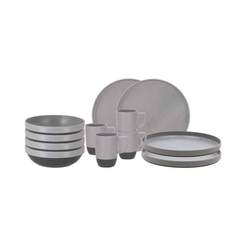 Travellife Set Stoviglie da Campeggio 12 pz Vita Grigio