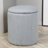 Venture Home Pouf Limpen 32x32x40 cm Velluto a Coste Grigio