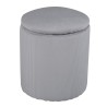 Venture Home Pouf Limpen 32x32x40 cm Velluto a Coste Grigio