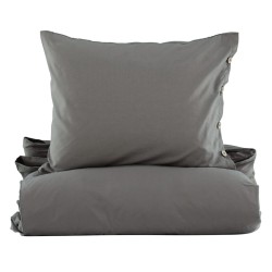 Venture Home Set da Letto Joar 200x150 cm Cotone Grigio Scuro