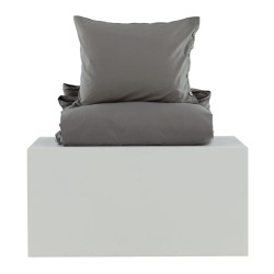 Venture Home Set da Letto Joar 200x150 cm Cotone Grigio Scuro