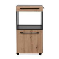 Finori Credenza con Rotelle Palma 35A Antracite e Rovere Artigianale