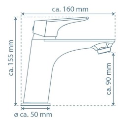 SCHÜTTE Miscelatore per Lavabo BOSTON Nero Opaco