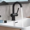 SCHÜTTE Miscelatore Lavabo CORNWALL con Maniglia Laterale Nero Opaco