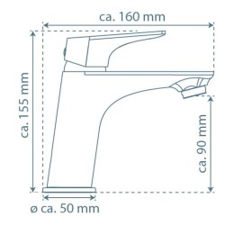 SCHÜTTE Miscelatore per Lavabo BOSTON Cromato