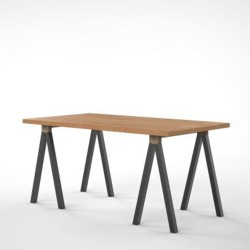 Nordlinger Cavalletto Aspen 70x30x73 cm in Legno e Metallo Nero