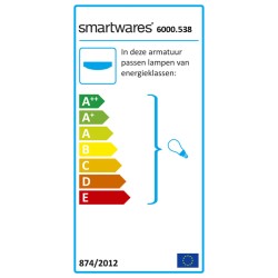 Smartwares Lampada da Soffitto 30x30x10 cm Nera