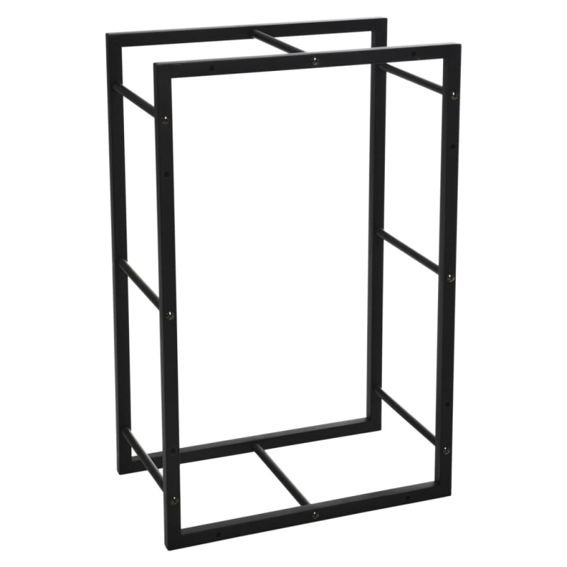 ProGarden Supporto Porta Legna Rettangolare 45x28x70 cm Nero