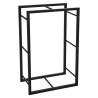 ProGarden Supporto Porta Legna Rettangolare 45x28x70 cm Nero