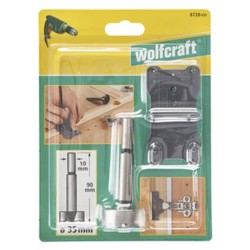 wolfcraft Set di Punte Forstner 2 pz Nero