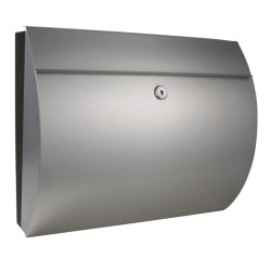 HI Cassetta Lettere con Portagiornali 38x13,3x30,4 cm Acciaio Inox