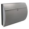 HI Cassetta Lettere con Portagiornali 38x13,3x30,4 cm Acciaio Inox