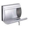 HI Cassetta Lettere con Portagiornali 38x13,3x30,4 cm Acciaio Inox