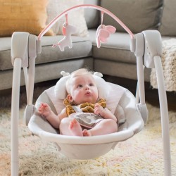 Ingenuity Altalena Portatile Bambini Comfort 2 Go Flora the Unicorn