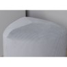 Venture Home Pouf Peg 46x46x41 cm Velluto a Coste Grigio