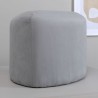 Venture Home Pouf Peg 46x46x41 cm Velluto a Coste Grigio