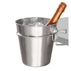 Excellent Houseware Secchiello Ghiaccio per Champagne 3pz Acciaio Inox