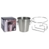 Excellent Houseware Secchiello Ghiaccio per Champagne 3pz Acciaio Inox