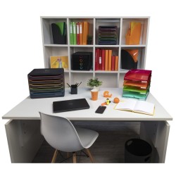 Exacompta Set da Scrivania con 4 Cassetti Big-Box Black Office Nero