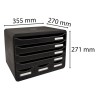 Exacompta Set Cassetti Scrivania Store-Box con 7 Cassetti Nero Lucido