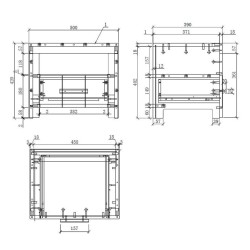 Vipack Comodino Erik con Cassetto in Legno Bianco