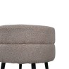 Venture Home Pouf Pot 40x40x40 cm Pelliccia Beige e Nero