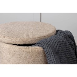 Venture Home Pouf Dunken 51x51x43 cm Pelliccia Beige