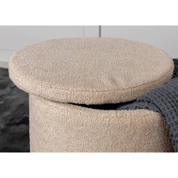 Venture Home Pouf Dunken 51x51x43 cm Pelliccia Beige