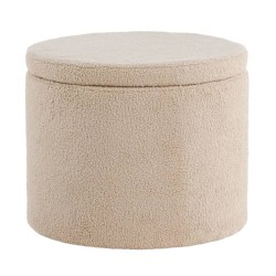 Venture Home Pouf Dunken 51x51x43 cm Pelliccia Beige