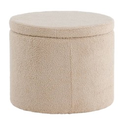 Venture Home Pouf Dunken 51x51x43 cm Pelliccia Beige