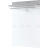 Germania Pannello Appendiabiti Topix 96x29x147 cm Bianco e Cemento