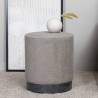 Venture Home Pouf Benji 35x35x42,5 cm Pelliccia Nero e Grigio