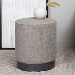 Venture Home Pouf Benji 35x35x42,5 cm Pelliccia Nero e Grigio