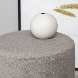 Venture Home Pouf Benji 35x35x42,5 cm Pelliccia Nero e Grigio