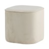 Venture Home Pouf Piff 44x44x41 cm Velluto Bianco