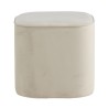 Venture Home Pouf Piff 44x44x41 cm Velluto Bianco