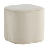 Venture Home Pouf Piff 44x44x41 cm Velluto Bianco