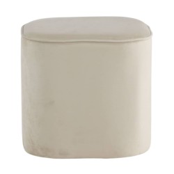 Venture Home Pouf Piff 44x44x41 cm Velluto Bianco