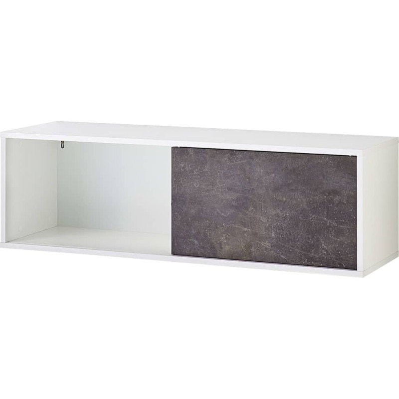 Germania Mensola con Anta Altino 120x35,6x36,6 cm Basalto Scuro Bianco