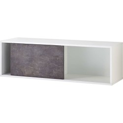 Germania Mensola con Anta Altino 120x35,6x36,6 cm Basalto Scuro Bianco