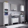 Trendteam Unità Lavabo con 2 Ripiani SanDiego Bianco e Argento Fumé