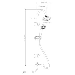 EISL Set Soffione Doccia EASY VITAL Cromato