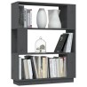    Libreria/Divisorio Grigio 80x25x101 cm Legno Massello di Pino