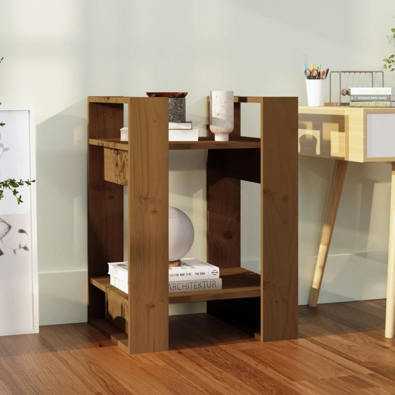 vidaXL Libreria/Divisorio Miele 41x35x57 cm in Legno Massello di Pino