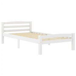 vidaXL Giroletto Bianco in Legno Massello di Pino 90x200 cm