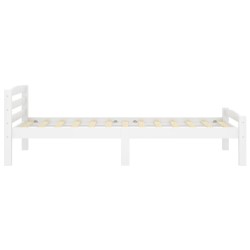 vidaXL Giroletto Bianco in Legno Massello di Pino 90x200 cm