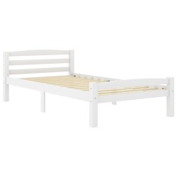 vidaXL Giroletto Bianco in Legno Massello di Pino 100x200 cm